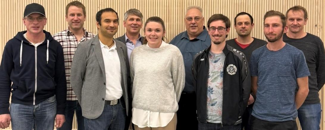 V.l.n.r.: Matthias Christ, Michael Stark (Hauptstr. 36a), Marc Müller, Matthias Bühler, Melanie Frey, Wolfgang Sperl, Matthias Fröhlich, Manfred Pfauth, Simon Fröhlich, Günter Fuchs