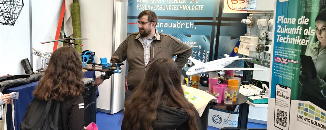 Die Ludwig-Bölkow-Technikerschule auf der Nürnberger Messe 2025.