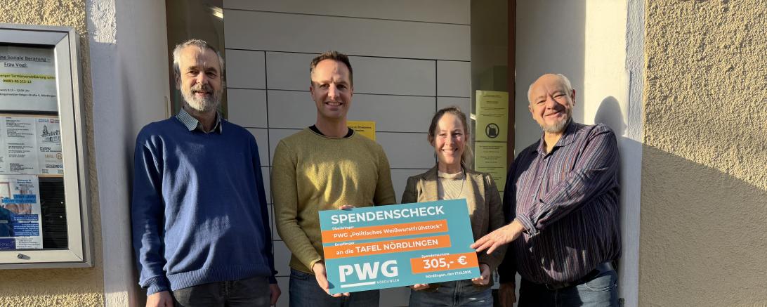 Auf dem Bild zu sehen (von links): Helmut Weiß, Dr. Georg Frank, Dr. Barbara Wunder und Martin Schröppel.