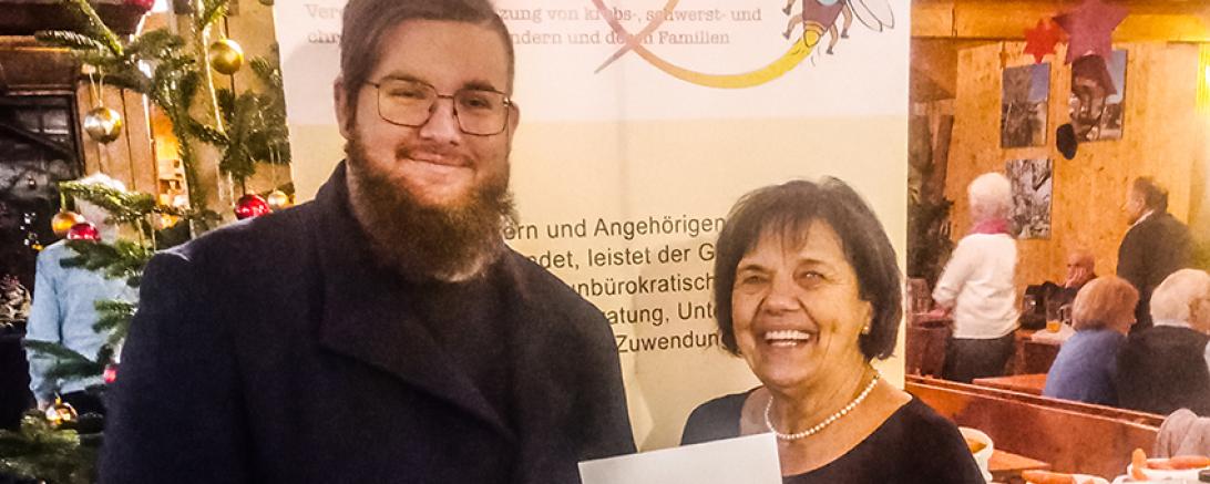 Lucas Schröttle (Telemeter Electronic) und Rosmarie Schweyer. 