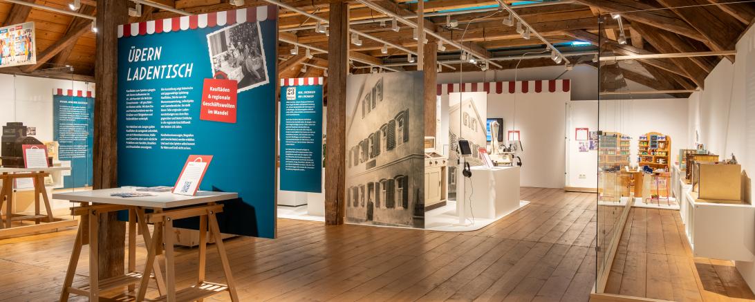 Blick in die Sonderausstellung „Übern Ladentisch“