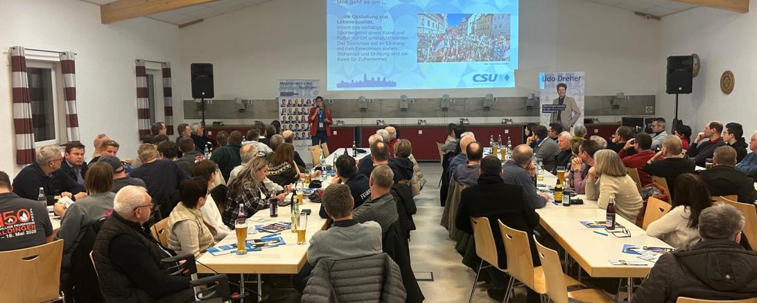 Im Baldinger Schützenheim stellten sich die Kandidatinnen und Kandidaten der CSU Nördlingen für die Kommunalwahlen am 8. März 2026 vor.