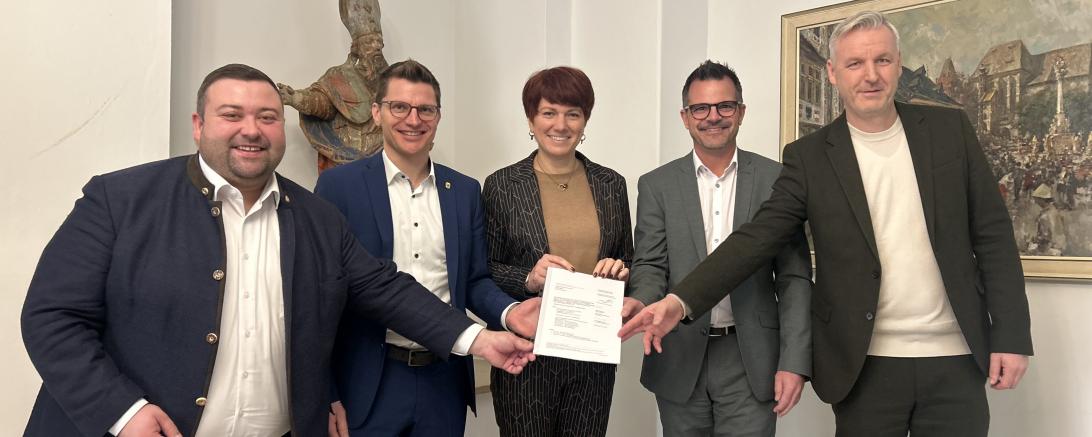 v.l.n.r. Sebastian Bernhard (Adelsried), David Wittner (Nördlingen), Jürgen Sorré (Donauwörth), Katja Müller (Lauingen) und Steffen Richter (Westendorf). 