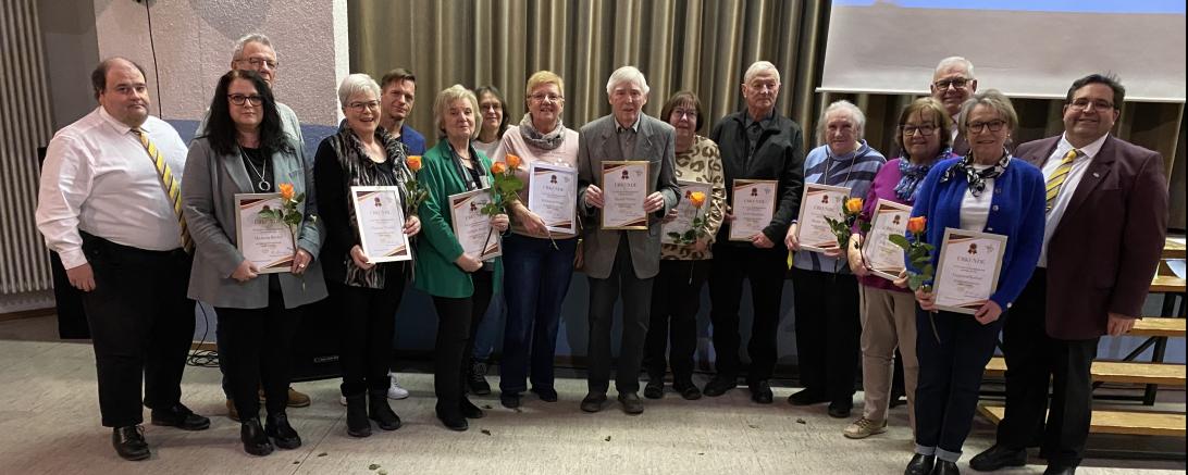 MGV ehrt langjährige Mitglieder