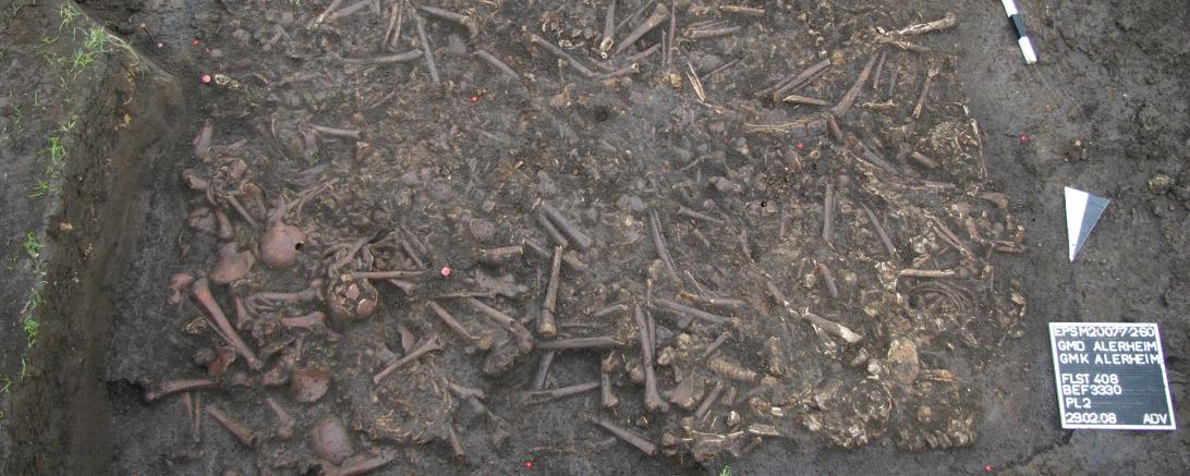 Die Fundsituation der Knochen erschwerte die genaue Bestimmung der Anzahl der Toten.