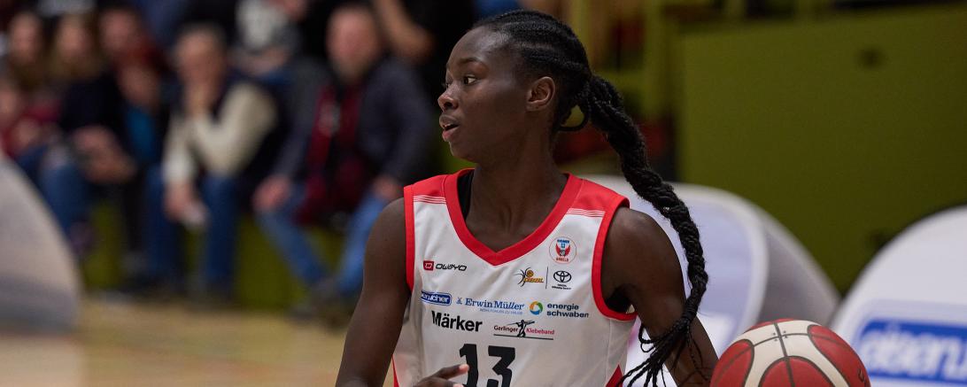 Mariam Hasle-Lagemann war in Saarlouis eine der wenigen positiven Ausnahmen im Nördlinger Spiel.  Die Rieserinnen sind durch die Niederlage in Saarlouis aus dem Playoffrennen ausgeschieden.