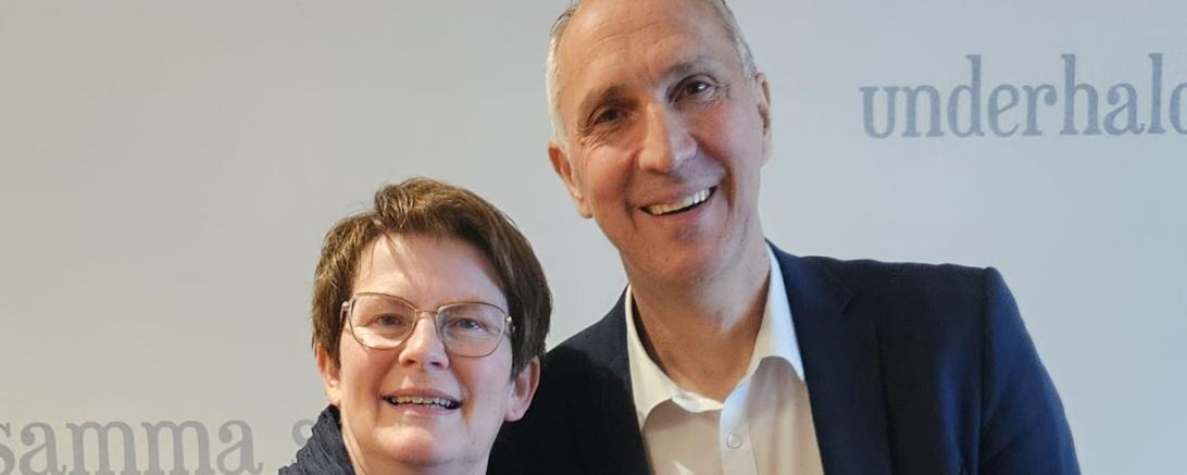 Claudia Müller (Landratskandidatin) und MdB Christoph Schmid.