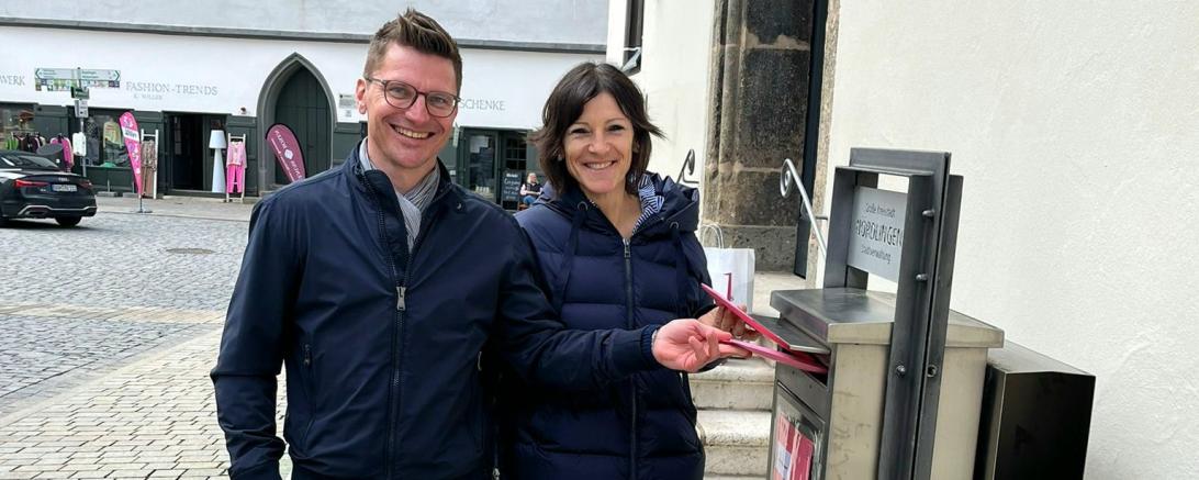 David Wittner gemeinsam mit seiner Frau Katja. 