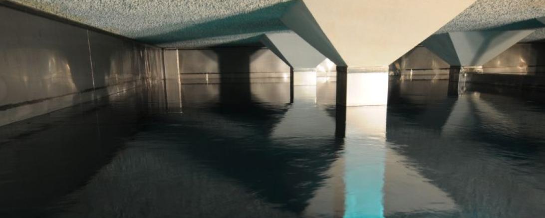 Wasserkammer im Hochbehälter Ronheim.