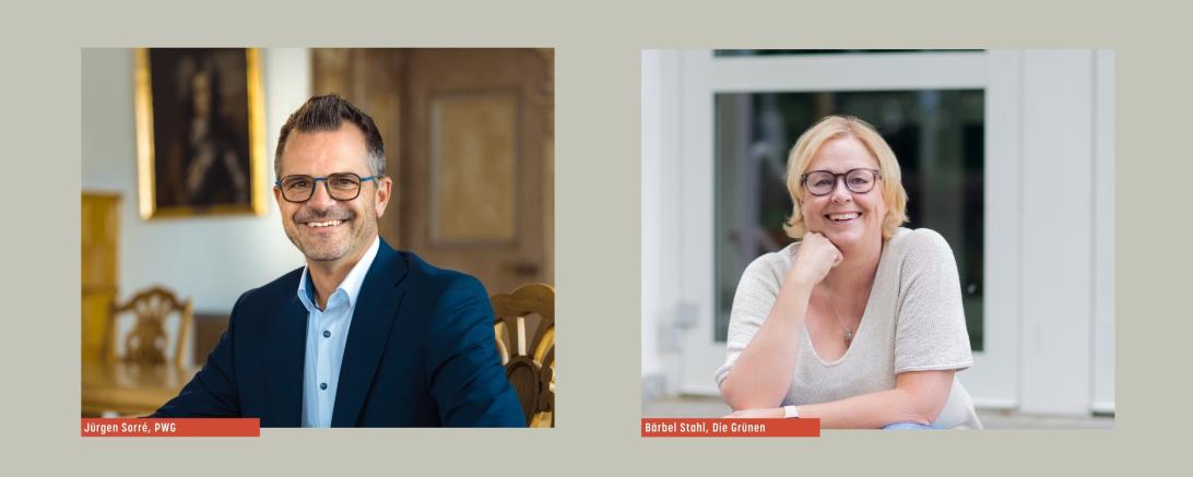 Jürgen Sorré (Foto: Stadt Donauwörth/G. Wiebe) unnd Bärbel Stahl (Foto: Karin Haupt) stellen sich am 8. März zur Wahl. 