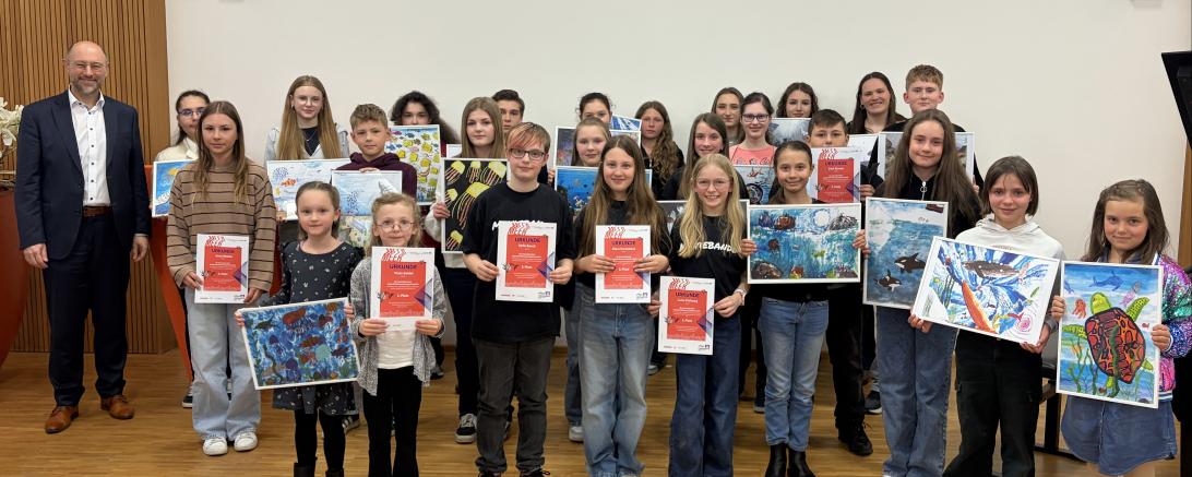 Gruppenbild Jugendwettbewerb Raiffeisen-Volksbanken Ries