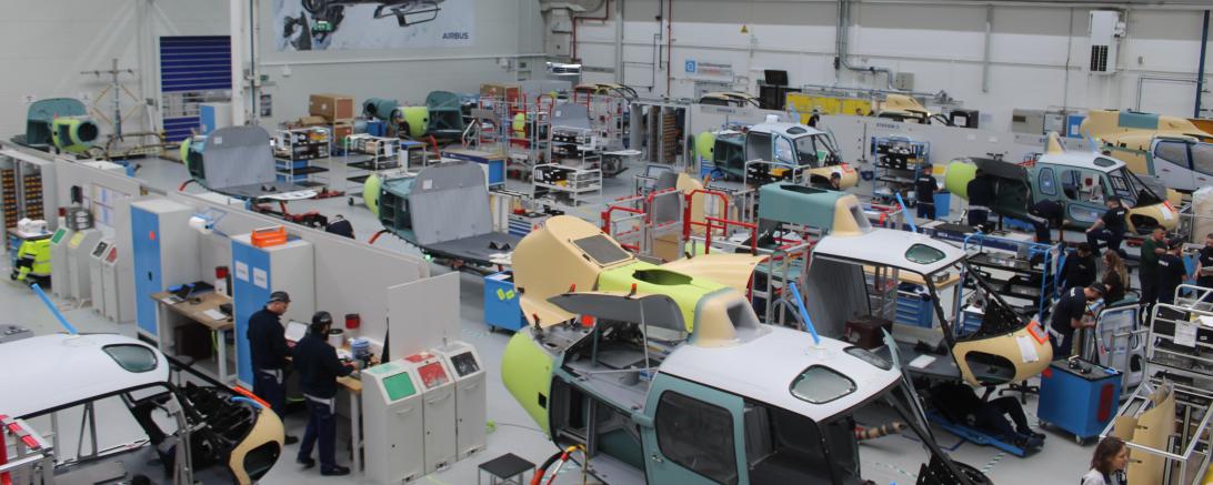 Fertigungshalle H125 H130 Airbus 