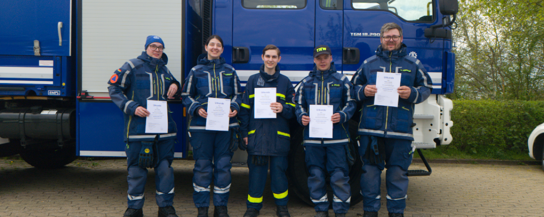 Auf dem Bild zu sehen (von Links: Roi Schäble, Anna Garisch, Simon Haas, Alexander Stutz, Walter Kempfle).