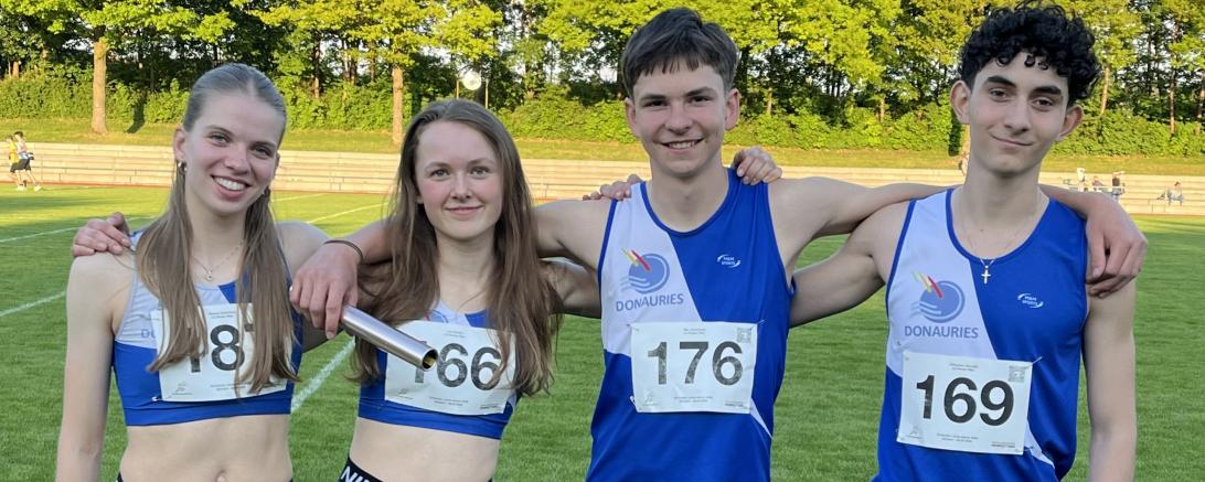 U18 (v.l.n.r.) mit Viktoria Zajitschek, Lea Graneis, Max Reschauer und Efthymios Iakovidis