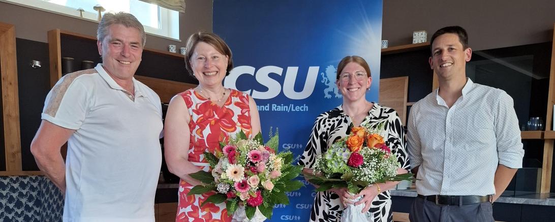 Mit einem herzlichen Dank an Claudia Marb für zehn Jahre engagierte Arbeit als Ortsvorsitzende und den besten Wünschen für Daniela Lauer als neue Vorsitzende blickt die CSU Rain zuversichtlich in die Zukunft.