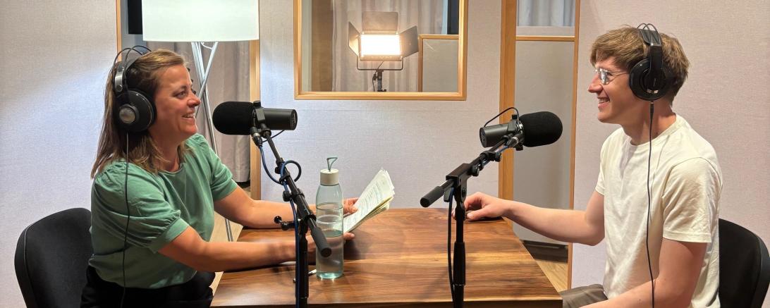 Florian Hager beim Podcast vom Landkreis