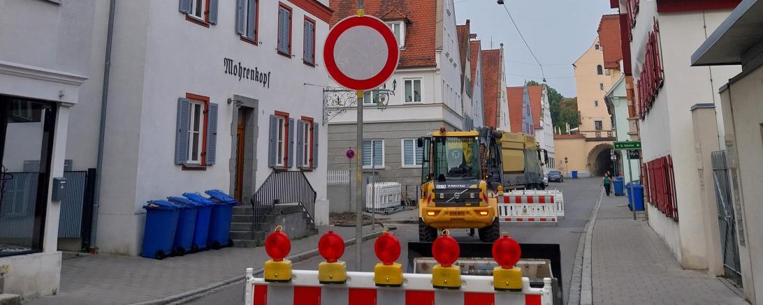 Baustelle Bergerstraße Nördlingen