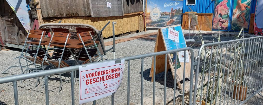 Die Donauwelle muss vorübergehend wieder geschlossen werden.
