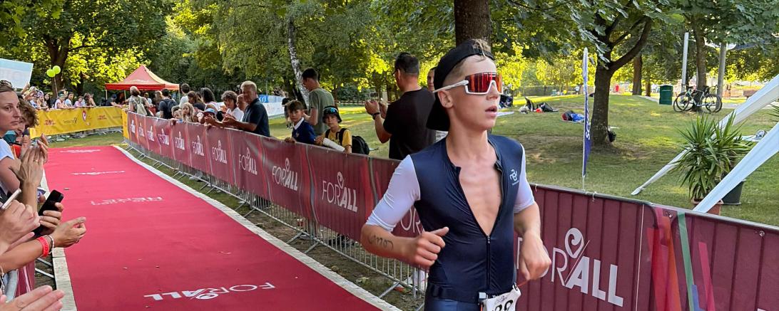 Joel Westphal beim Zieleinlauf bei der Challenge for all