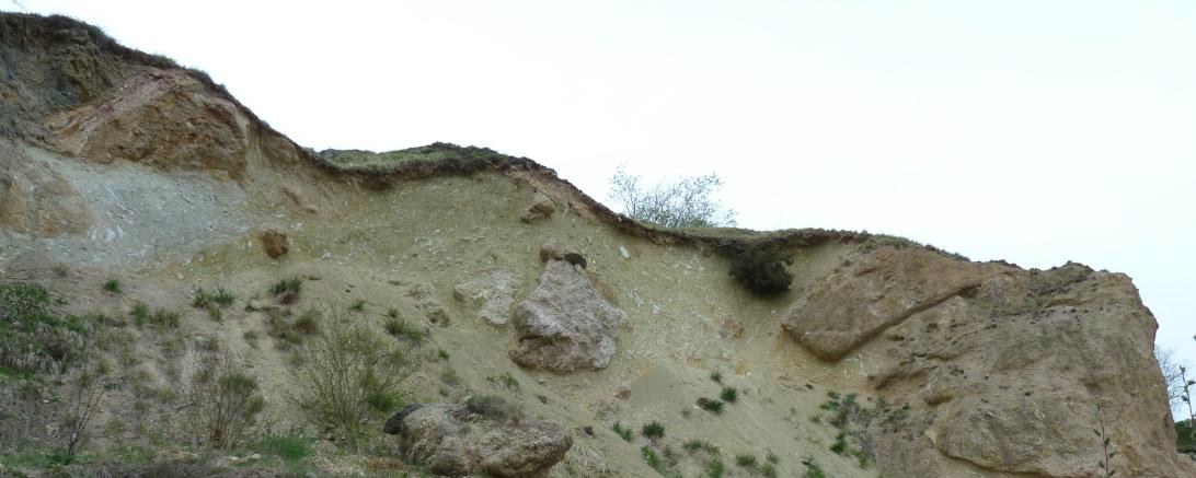 Das neu erschlossene Geotop bei Unterwilflingen ist einer der interessantesten und buntesten Aufschlüsse im Geopark Ries. 