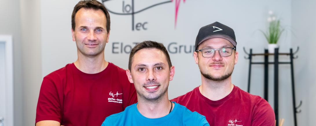 Anian Eberwein (mitte) und sein Team. 
