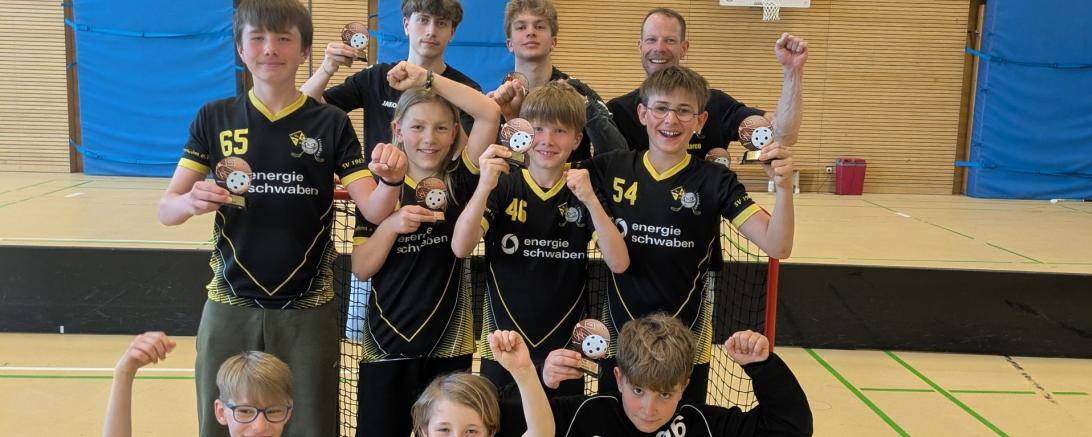 Die U13-Floorballer des SV Nordheim