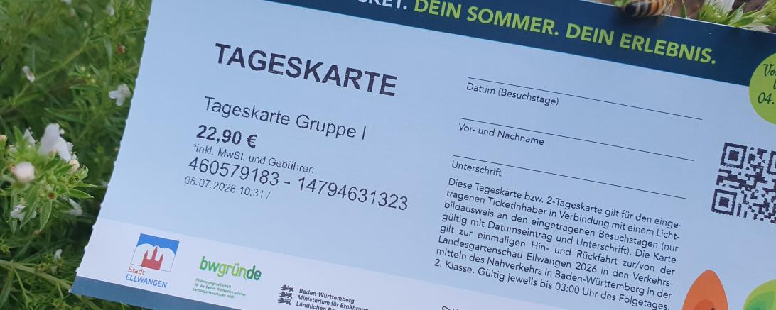 Ticket für die Landesgartenschau in Ellwangen 