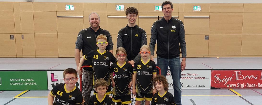 Die U9-Floorballer des SV Nordheim.
