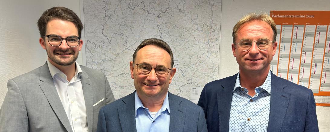 V.l.n.r.: MdL Manuel Knoll, MdB Ulrich Lange und MdL Wolfgang Fackler.