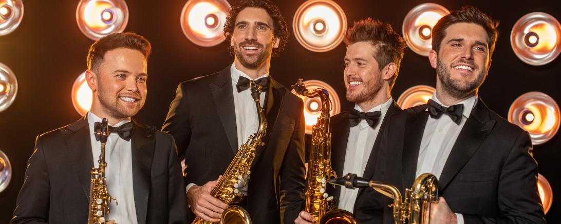 Vier Profi-Saxophonisten