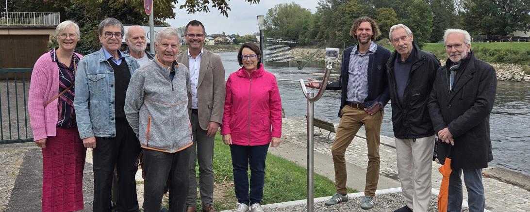 Ab sofort erwartet Interessierte am alten Hafen in Donauwörth die Visualisierung eines historischen Baukrans.