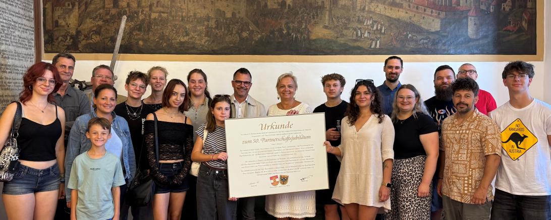Gruppenbild vom Besuch in Perchtoldsdorf 