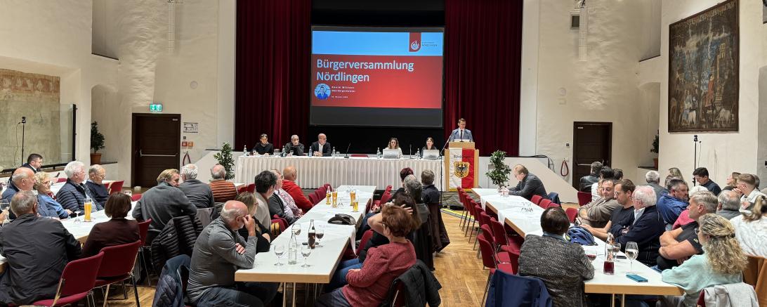 Die Nördlinger Bürgerversammlung findet am Dienstag, 27. Oktober 2026 im Stadtsaal „Klösterle“ statt.