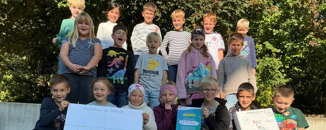 Klasse 2a beim Projekt Autofrei zu Kita und Schule