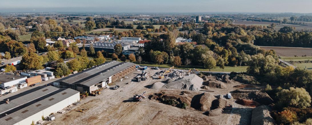 Baustelle am Zusamweg. 