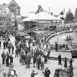 1949: Beim Bauernsonntag kommen 20.000 Besucher nach Nördlingen. Teilweise reisen sie mit Sonderzügen an. 