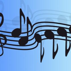 Das Bild zeigt Musiknoten