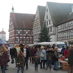 Besucher auf dem Wintermarkt