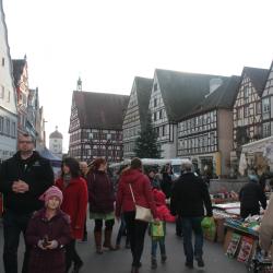 Besucher auf dem Wintermarkt
