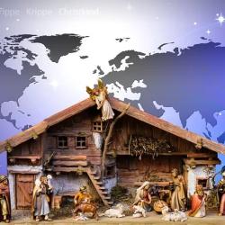 Das Bild zeigt eine Weihnachtskrippe.