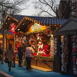 Das Bild zeigt einen Weihnachtsmarkt