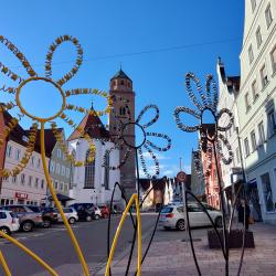 Das Bild zeigt die Reichsstraße in Donauwörth