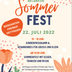 Das Bild zeigt das Plakat des Sommerfestes des AK Nachhaltigkeit & Klimaschutz.