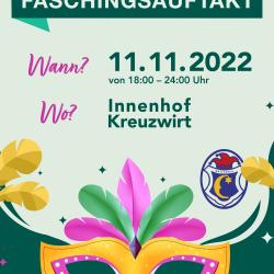 Flyer Faschingsauftakt der Galachia Monheim