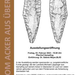 Informationen zur Ausstellung „Vom Acker aus Überacker“. 
