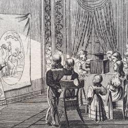 Vorführung mit Laterna Magica, 1850-1900