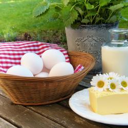 Eier, Butter, Milch