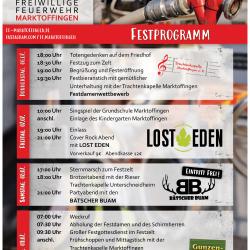 Festprogramm Feuerwehr Marktoffingen Anfang Juli.