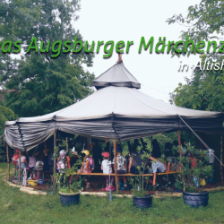 Das Bild zeigt das Märchenzelt am Wurzelhof.