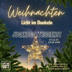 Flyer Jugendgottesdienst.